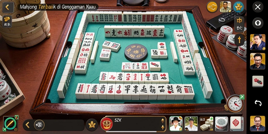 Tangkapan layar utama 5ZK menunjukkan gameplay Mahjong yang menarik.