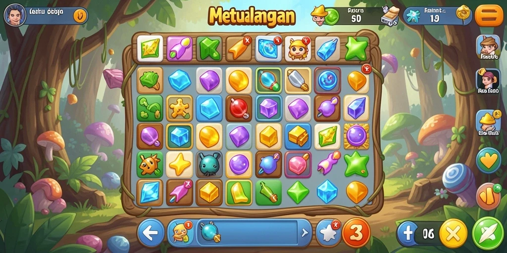 Tangkapan layar gameplay 66K dengan visual yang cerah dan menarik.