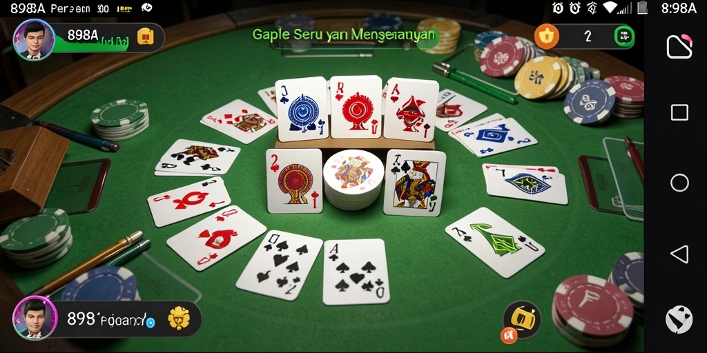 Tampilan permainan Gaple yang seru di 898A.