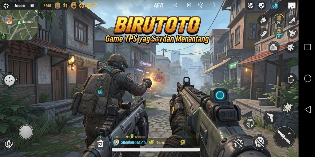 Tampilan permainan seru BIRUTOTO dalam mode TPS.