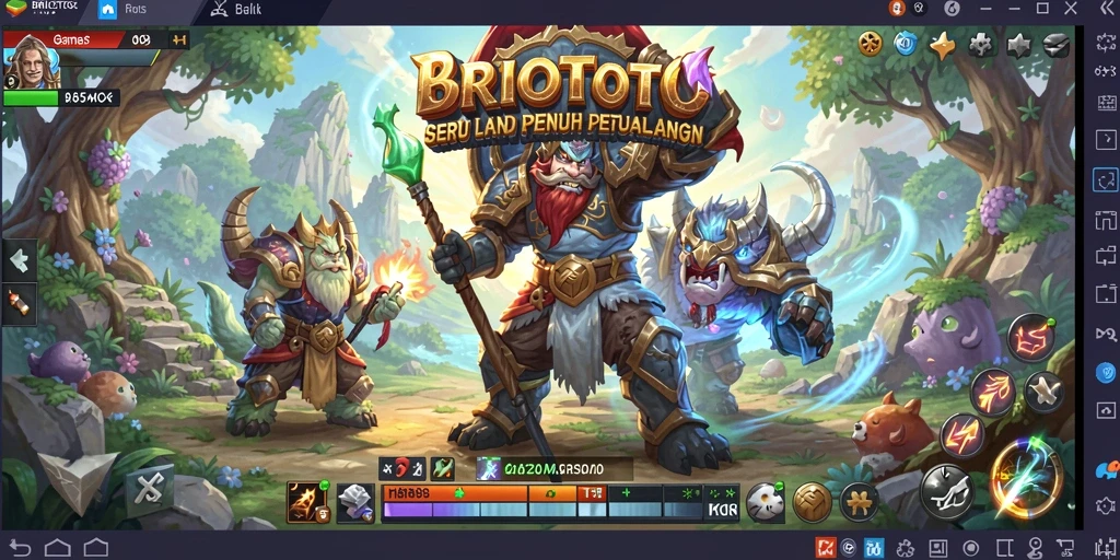 Tangkapan layar BRIOTOTO menampilkan aksi seru dalam gameplay MMORPG.