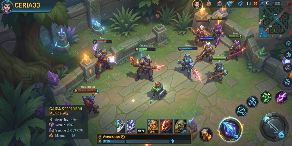 Tampilan gameplay seru dalam CERIA33 yang penuh aksi.