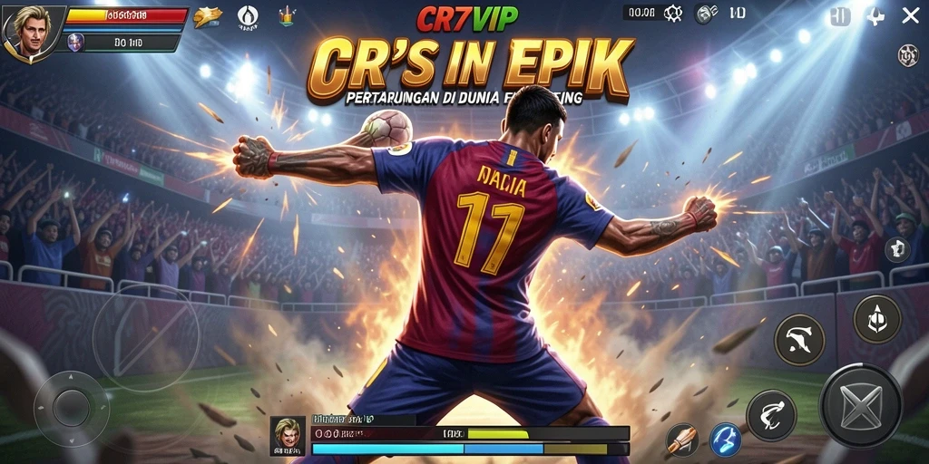 Tampilan aksi mendebarkan dalam game Fighting CR7VIP.