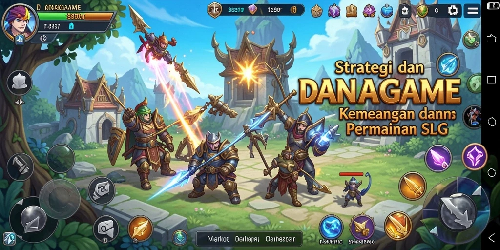 Screenshot gameplay SLG menunjukkan aksi strategis yang menegangkan.