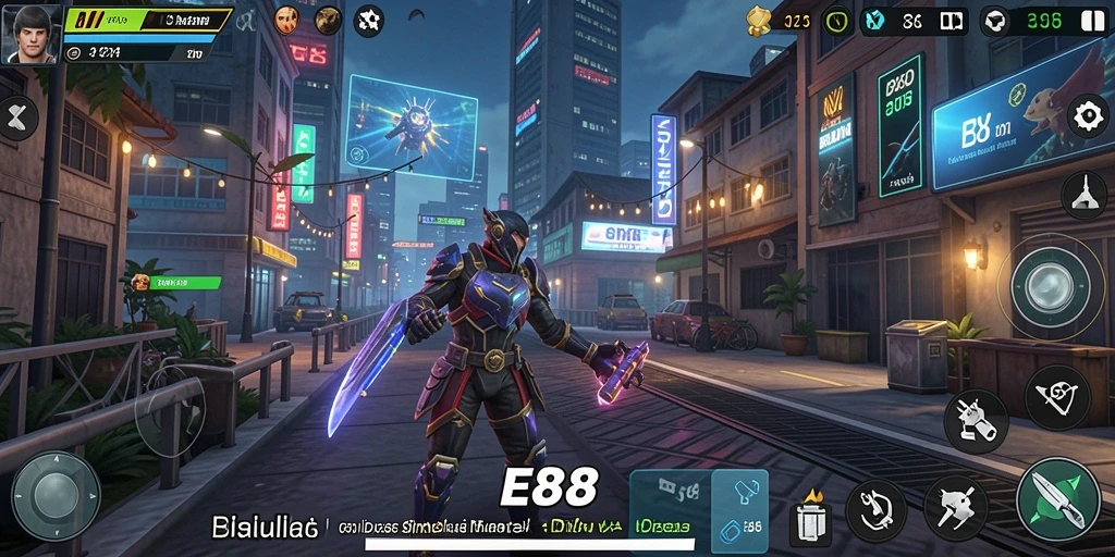 Tampilan gameplay E88 yang menampilkan simulasi interaktif dan menarik.