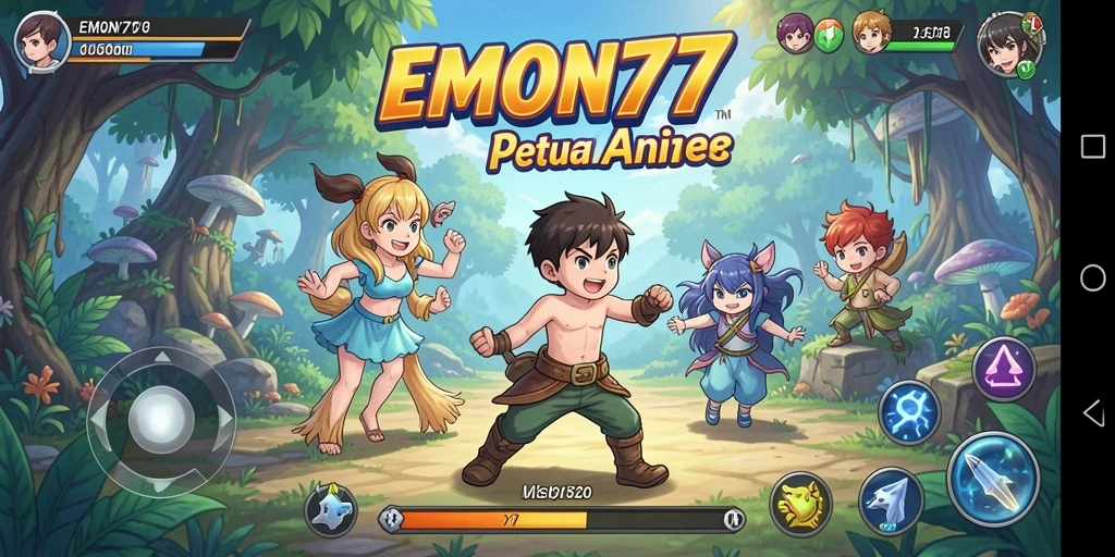Tampilan gameplay yang menarik dalam dunia Anime.