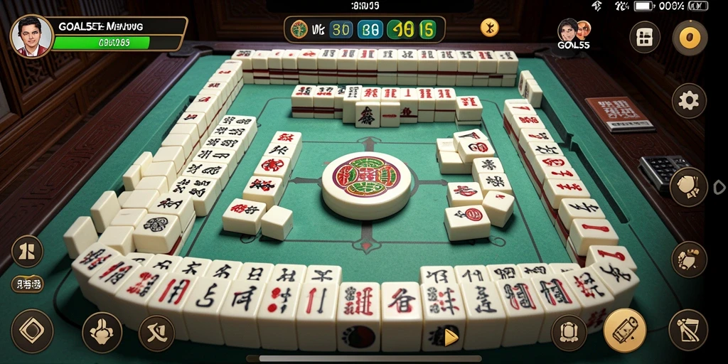 Tampilan screenshot utama GOAL55 yang menampilkan gameplay Mahjong yang seru.
