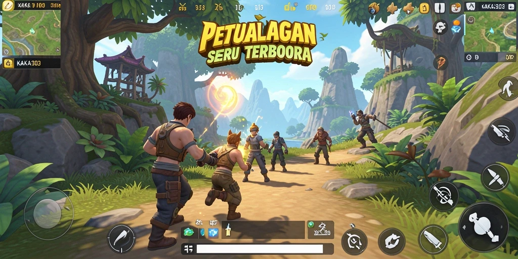 Gameplay KAKA303 yang penuh petualangan dalam dunia terbuka.