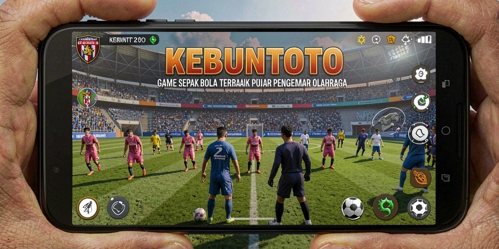 Tampilan gameplay KEBUNTOTO yang mendebarkan di lapangan sepak bola.