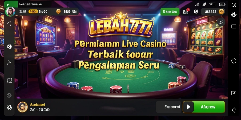 Tampilan gameplay Live Casino yang menakjubkan dan interaktif.