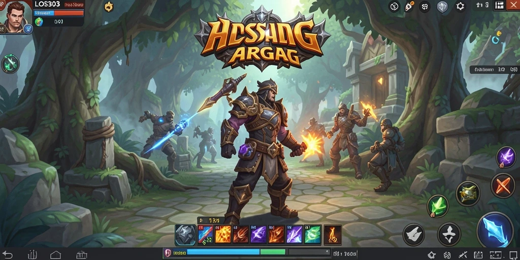 Screenshot utama LOS303 menampilkan pertarungan epik dalam game ARPG.