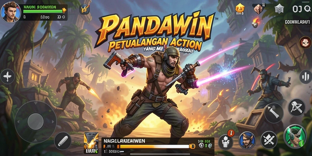 Screenshot gameplay PANDAWIN menunjukkan aksi mendebarkan dan grafis menawan.