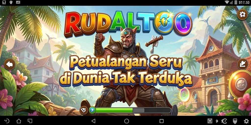 Tangkapan layar RUDALTOTO menampilkan aksi eksplorasi dalam dunia petualangan yang luas.