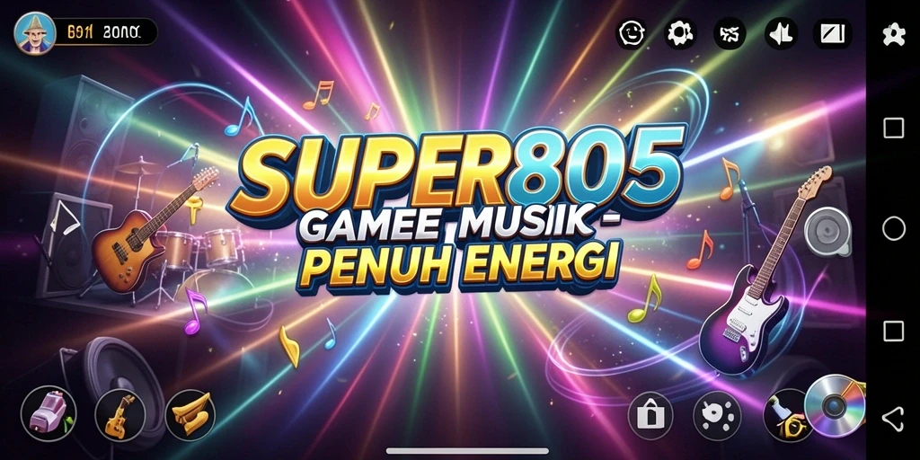 Tampilan menakjubkan dari gameplay SUPER805 dengan lagu-lagu seru.