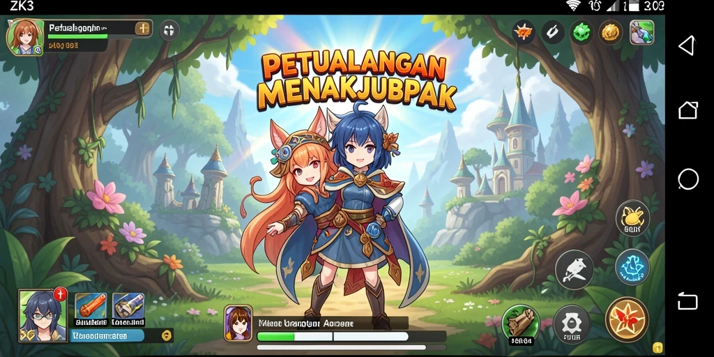 Tampilan gameplay menarik dari game Anime ZK3.