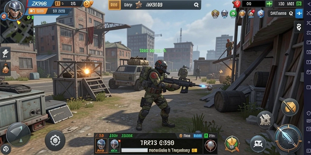 Tampilan gameplay ZK988 menonjolkan strategi dan taktik yang mendalam.