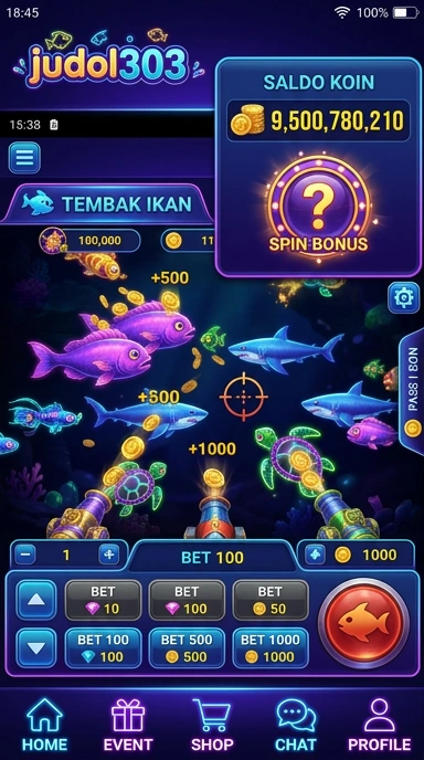 Screenshot katalog aplikasi judol303 yang kaya akan variasi kategori.